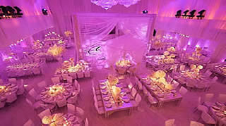 Professional Up-Lighting and Ceiling Draping